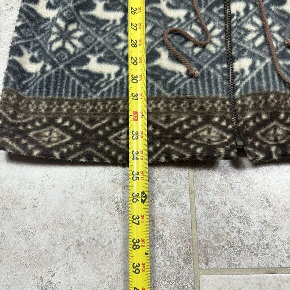 Vintage NY 10018 Jacket Womens Medium 90s Southwest Western Fair Isle Fleece - Picture 5 of 12